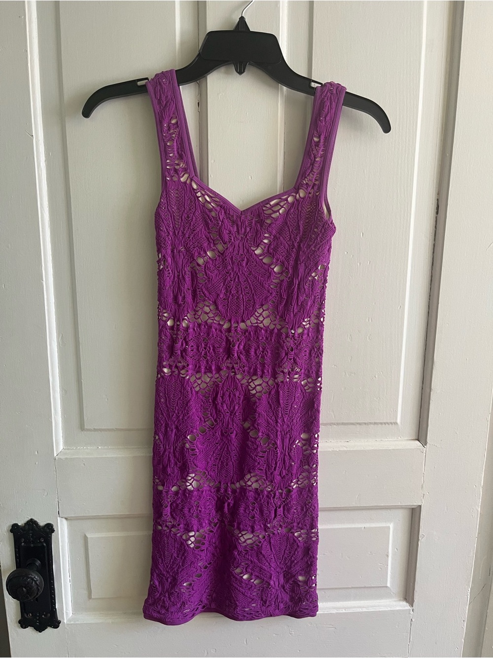 Free People Intimately Sleeveless Purple Crochet Lace Bodycon Dress